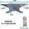 The Beadsmith Dual-Ended Horn Anvil – Mini Size 2.5 x 1 x 1.5 inches – 118mm Tip to Tip – 13.11oz/0.82lbs – Made of Solid Stainless Steel – Flat Horn and Rounded Horn – Use for Hardening Wire Designs